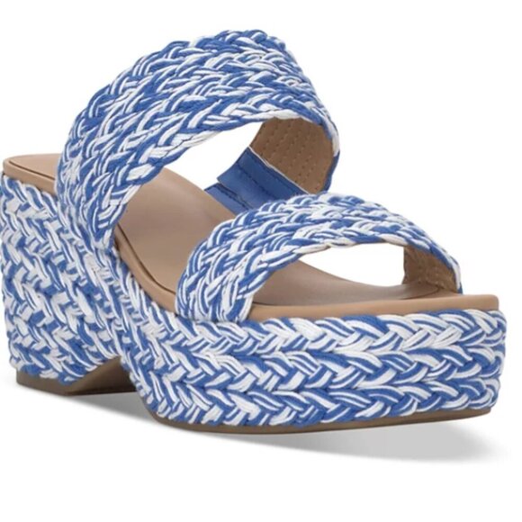 NEW ON-34TH Women's 12 Braided Raffia Platform Sandals  Dual Straps - Picture 1 of 9